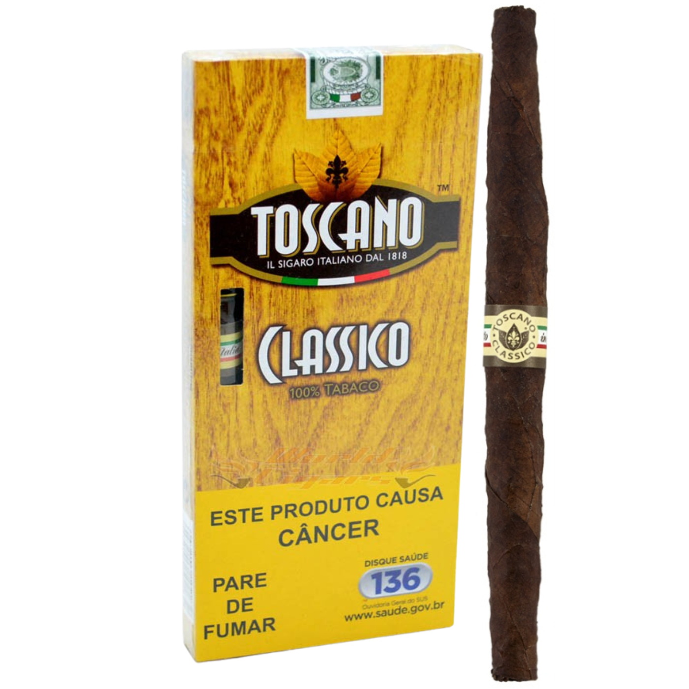 Toscano Clássico petaca com 5
